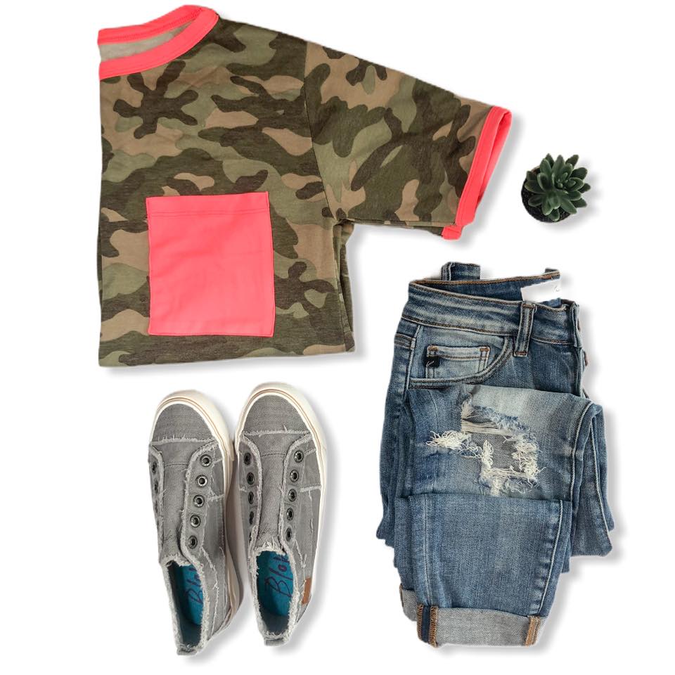 Neon Camo Tee
