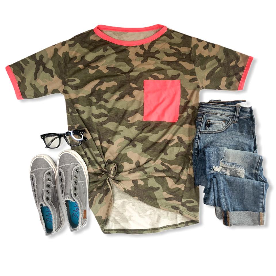Neon Camo Tee