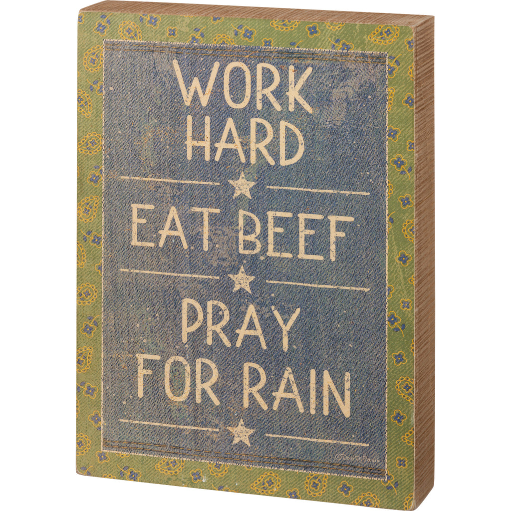 Eat Beef Box Sign