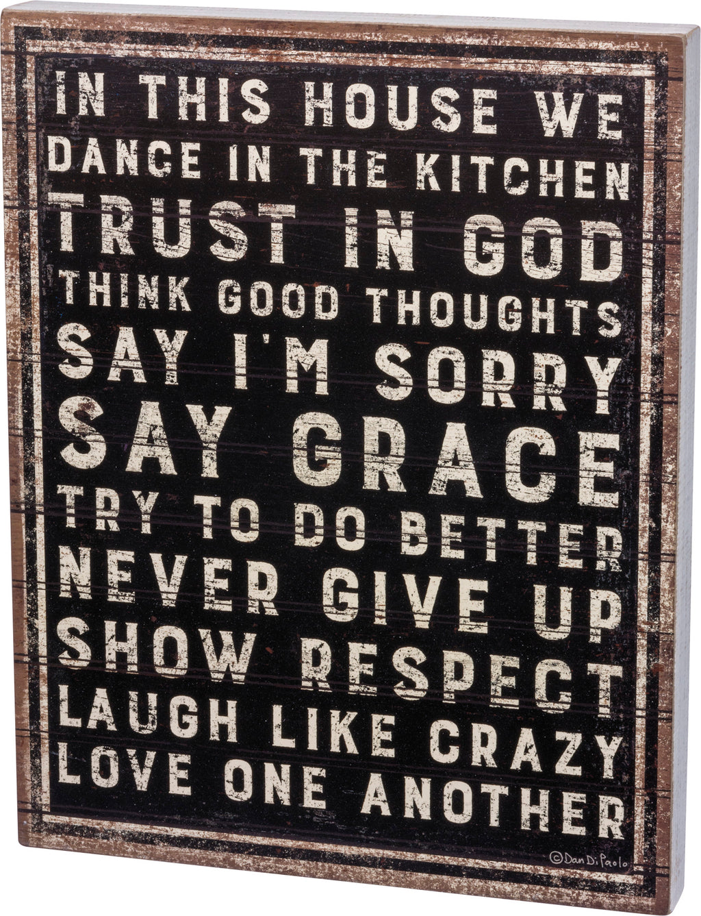 In This House Box Sign