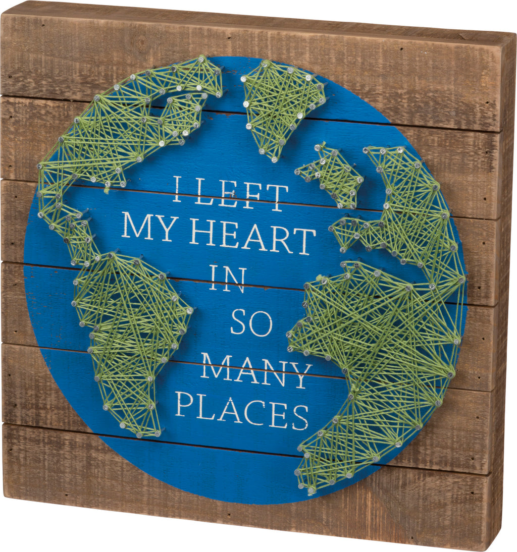 I Left My Heart String Art