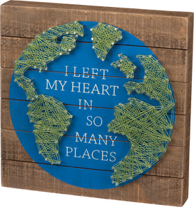 I Left My Heart String Art
