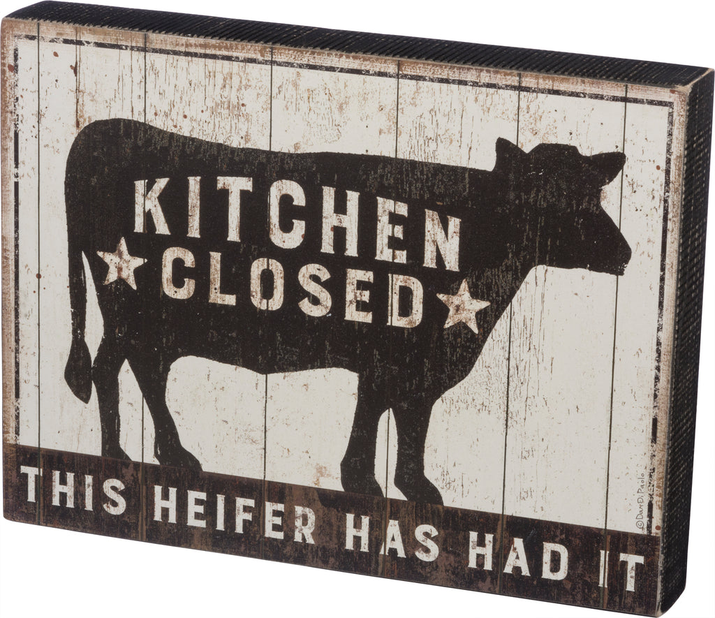 Kitchen Close Box Sign