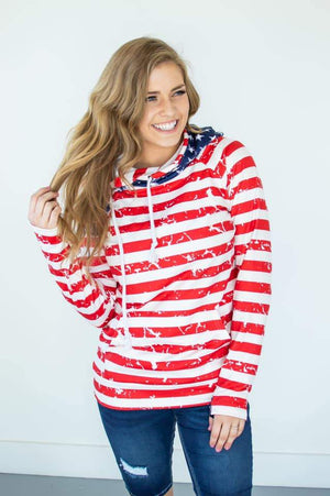 America The Beautiful Women's Double Hooded Sweatshirt