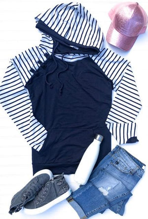 Navy Raglan Hoodie [High Stretch]