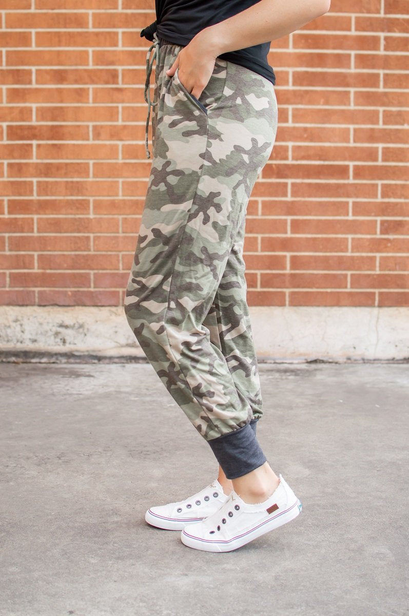Accent Joggers | Camo and Charcoal