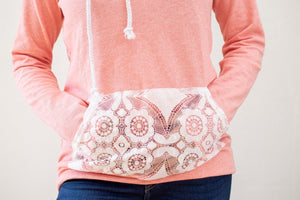 Pretty in Pink Lace Accented Hoodie
