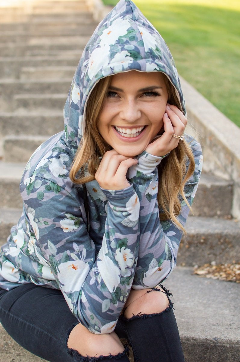 Flirty Camo Half Zip Hoodie Now Available in Kids!