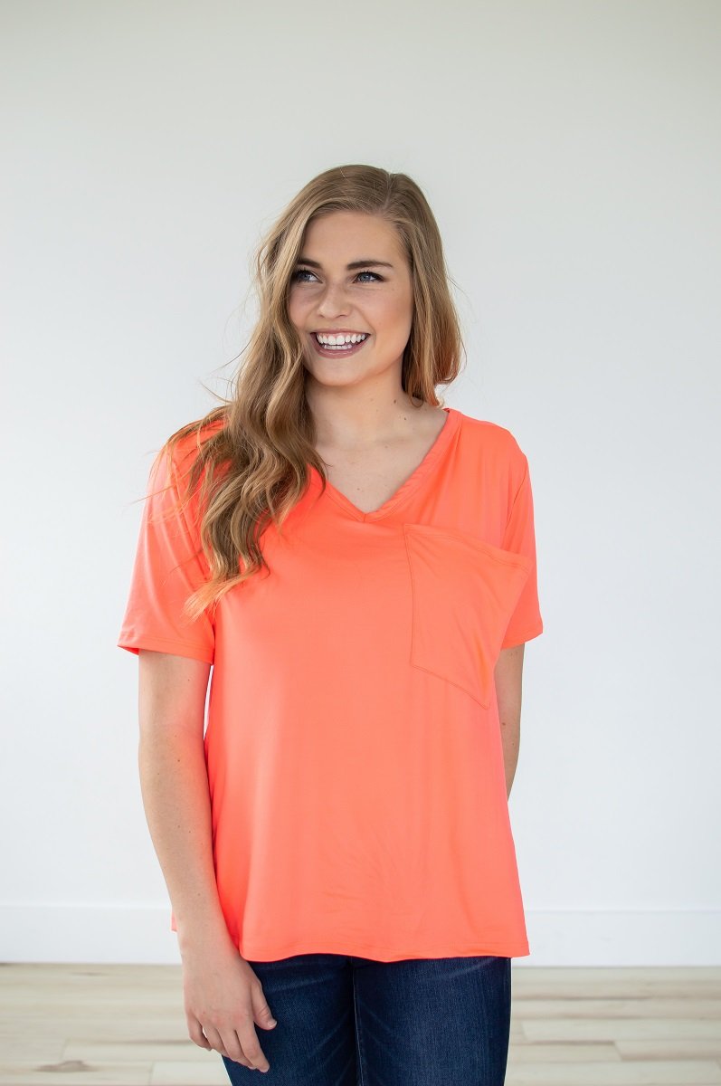 Slouchy Pocket Tee | Multiple Colors!