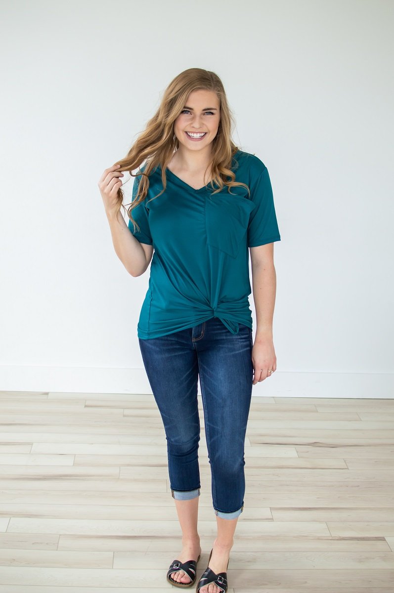 Slouchy Pocket Tee | Multiple Colors!