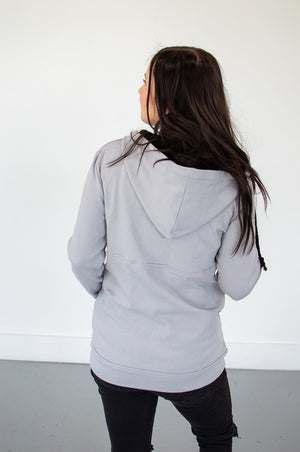 Steel Grey Full Zip Hoodie