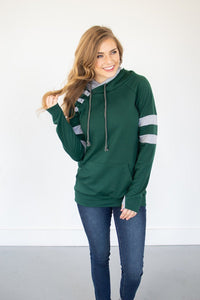 Hunter Green/Heather Grey Varsity Hoodie