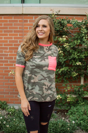 Neon Camo Tee