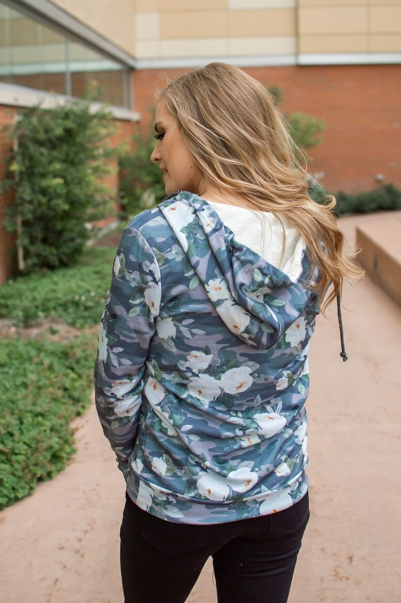 Flirty Camo Half Zip Hoodie Now Available in Kids!