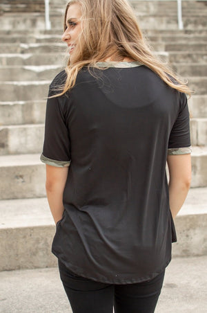 Camo Pop Tee | Black