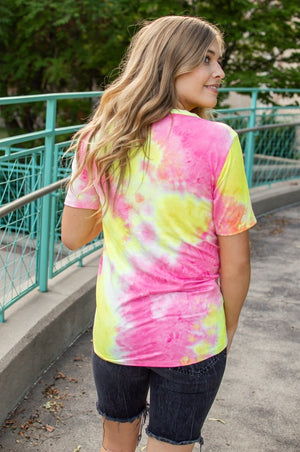Sherbet Tie Dye Slouchy Pocket Tee