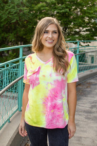 Sherbet Tie Dye Slouchy Pocket Tee