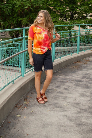 Sunrise Tie Dye Slouchy Pocket Tee