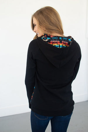 Aztec Half Zip Hoodie
