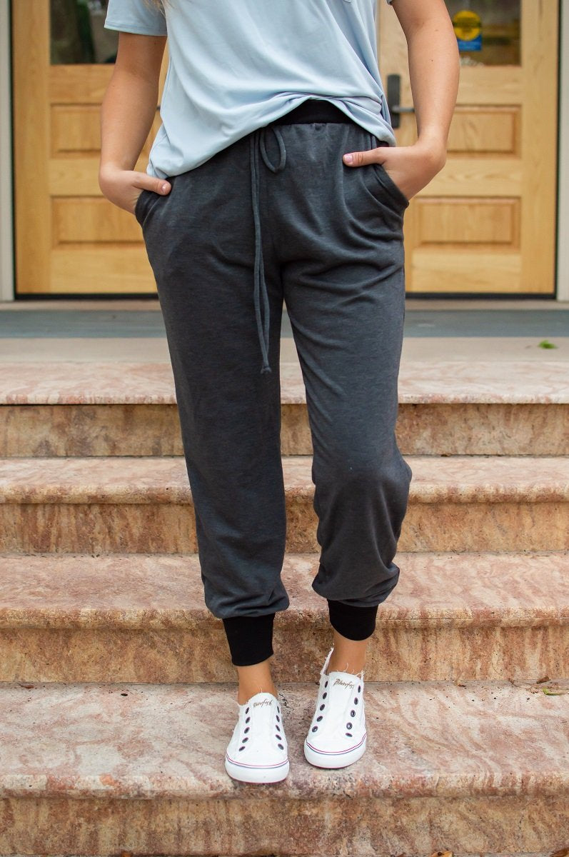 Accent Joggers | Charcoal and Black