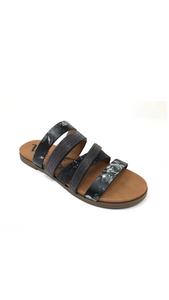 Very G Cinnamon Black Floral Sandal