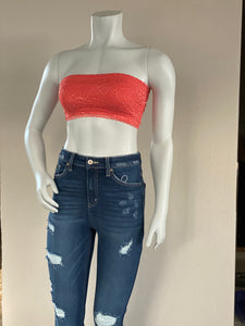 Coral Lace Bandeau