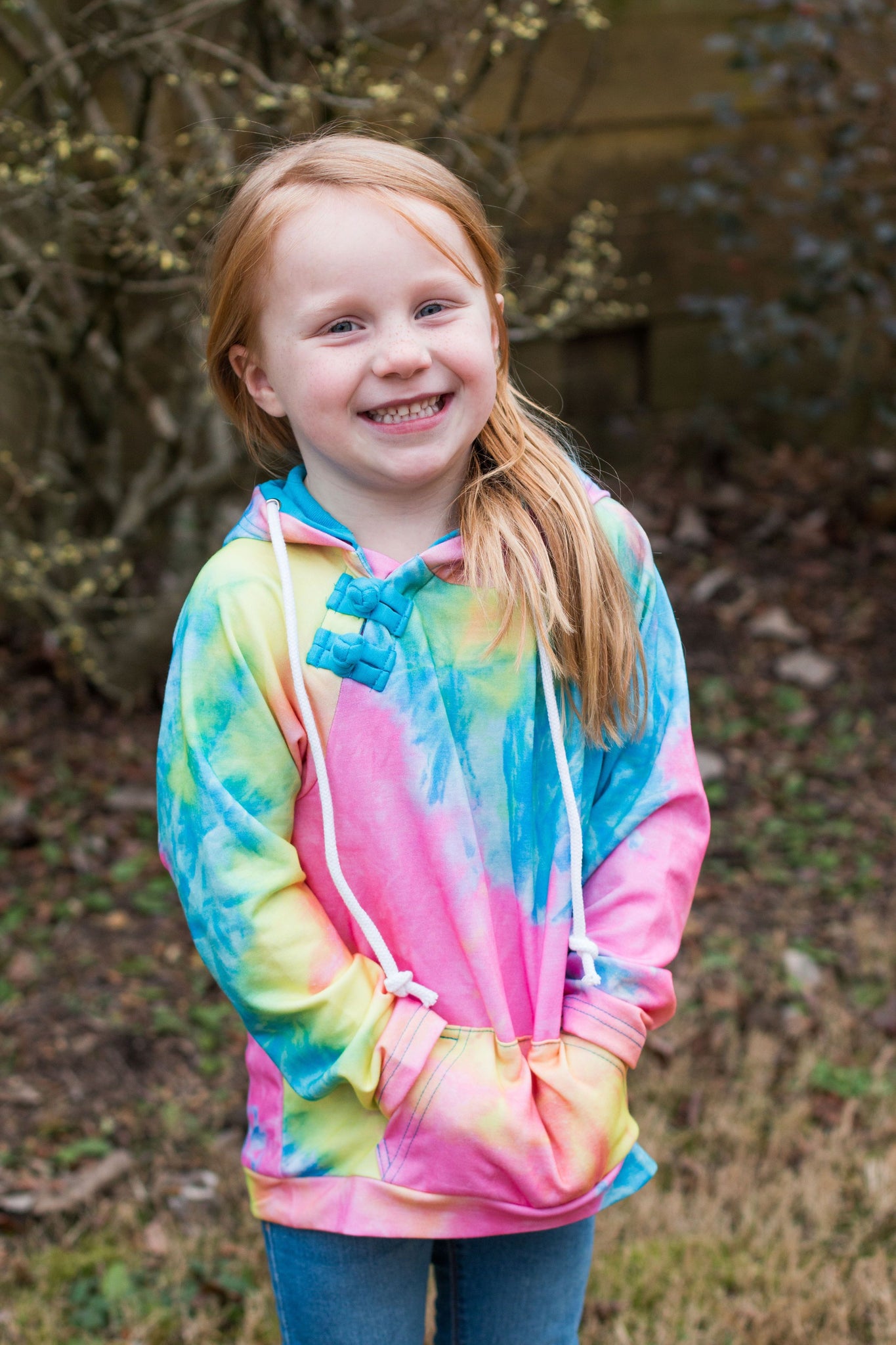 Brighter Days Tie Dye Womens Double Hooded Sweatshirt