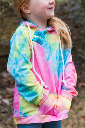 Brighter Days Tie Dye Womens Double Hooded Sweatshirt