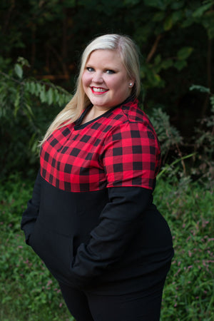 Buffalo Plaid Crew Neck | Nursing Option Available!