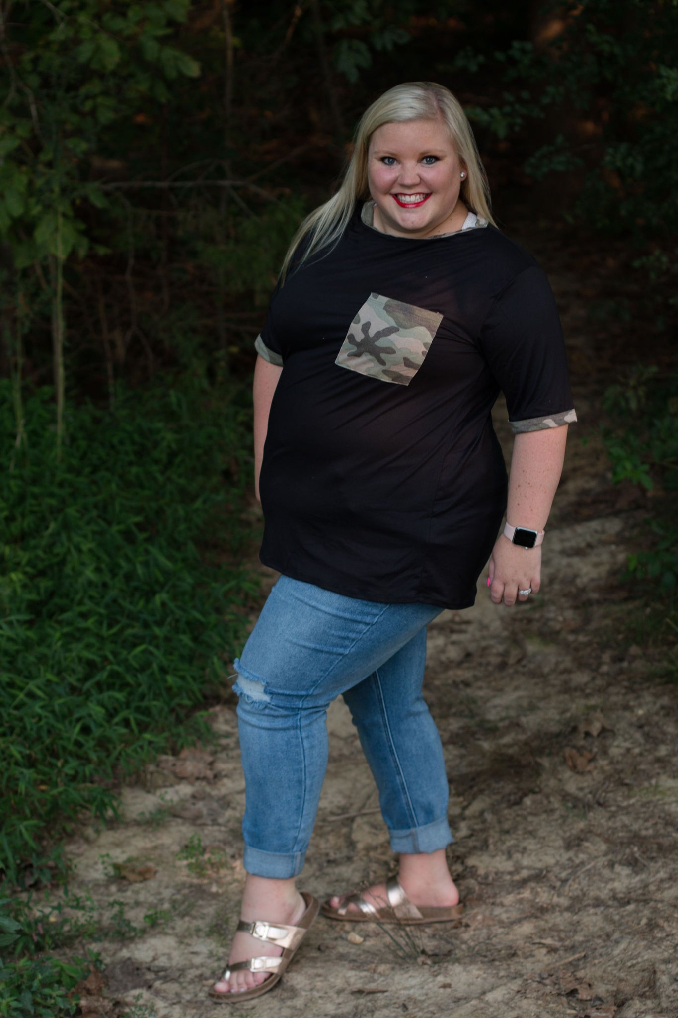 Camo Pop Tee | Black