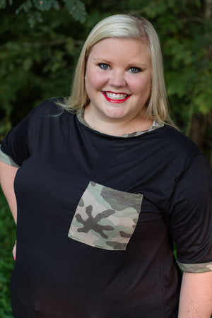 Camo Pop Tee | Black