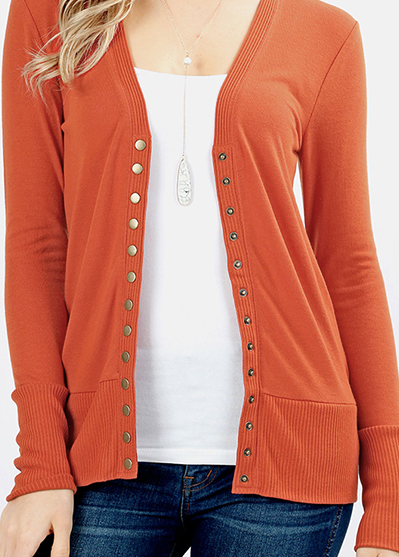 Snap Cardigan (Plus Size Available)