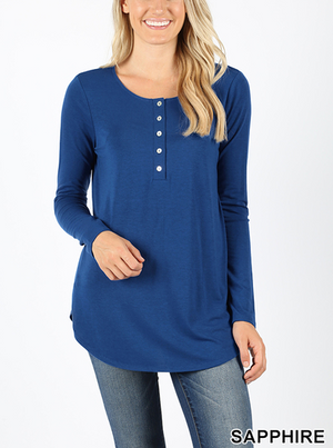 Long Sleeve Button Top