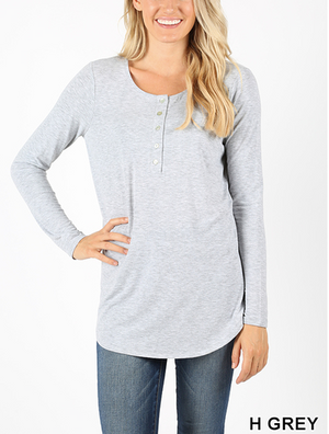 Long Sleeve Button Top