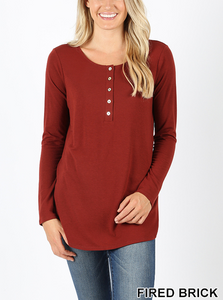 Long Sleeve Button Top