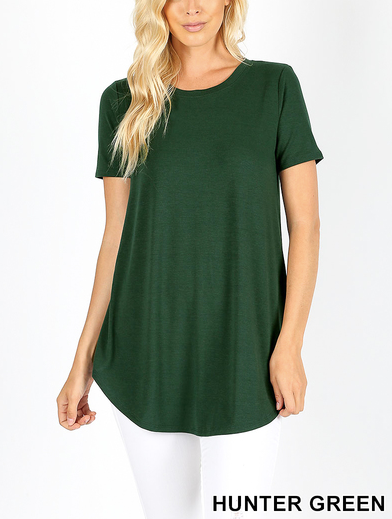 Rayon Sleeve Round Neck Tee (Plus Size Also Available)