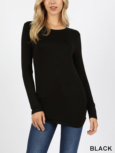 Premium Long Sleeve Round Neck Tee (Plus Size Also Available)
