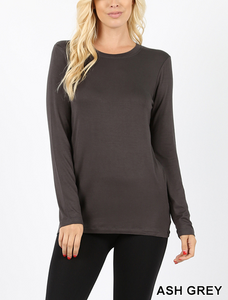 Premium Long Sleeve Round Neck Tee (Plus Size Also Available)