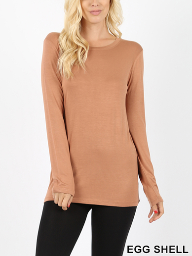 Premium Long Sleeve Round Neck Tee (Plus Size Also Available)