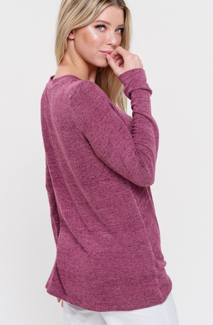 Reese Long Sleeve Knot Top