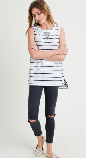 Jaci Mixed Stripe Tank