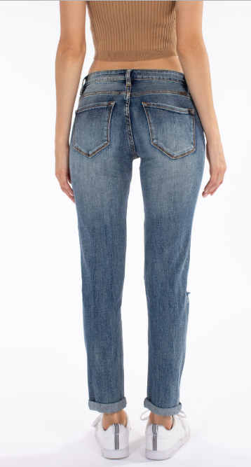 Caroline Five Button Distressed KanCan Jeans