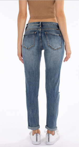 Caroline Five Button Distressed KanCan Jeans