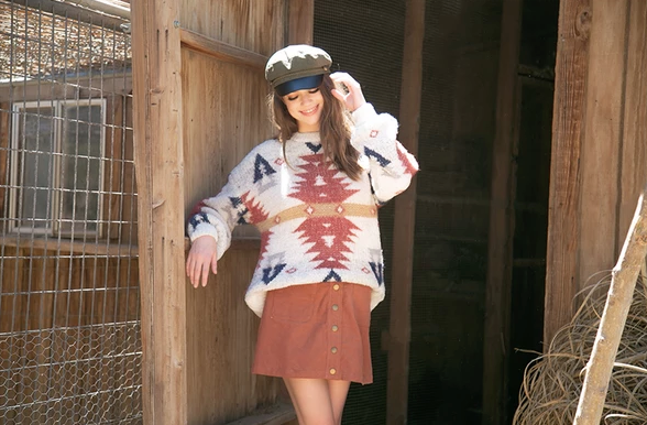 Reya Aztec Pullover Sweater