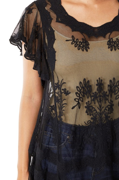 Reagan Black Lace Top