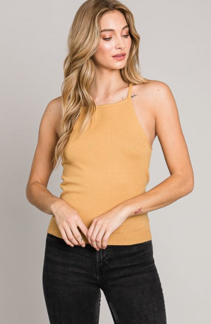 High Neck Sweater Tank
