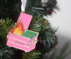 PRE-ORDER 2020 Dumpster Fire Ornament and Keychain