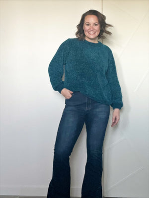 Channing Teal Chenille Sweater