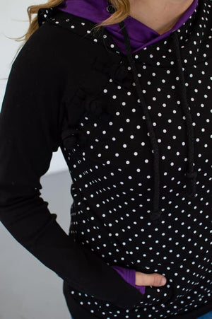 Bewitched Polka Dot Women's Double Hooded Sweatshirt