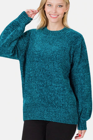 Channing Teal Chenille Sweater